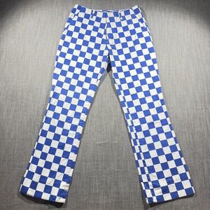 Loudmouth Golf Pants Mens 30x28 Blue Checkerboard Chino Straight Leg Sports